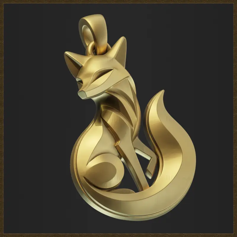 Elegante vossensieradenontwerp 3D-printmodel