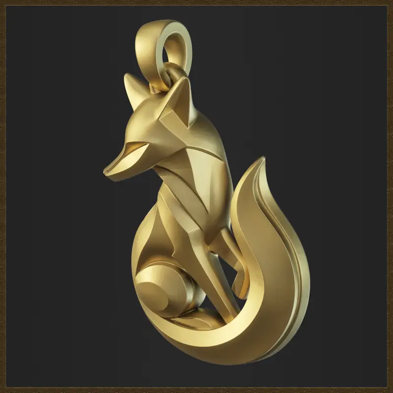 Elegante vossensieradenontwerp 3D-printmodel