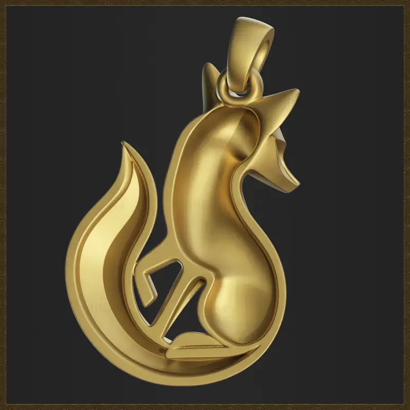 Elegante vossensieradenontwerp 3D-printmodel