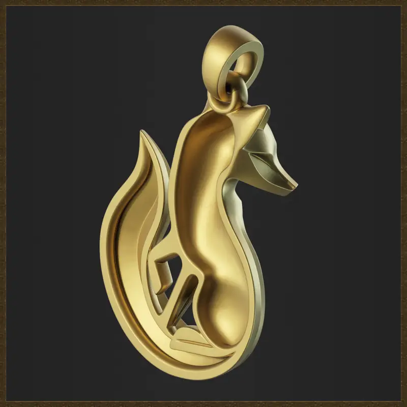 Elegante vossensieradenontwerp 3D-printmodel