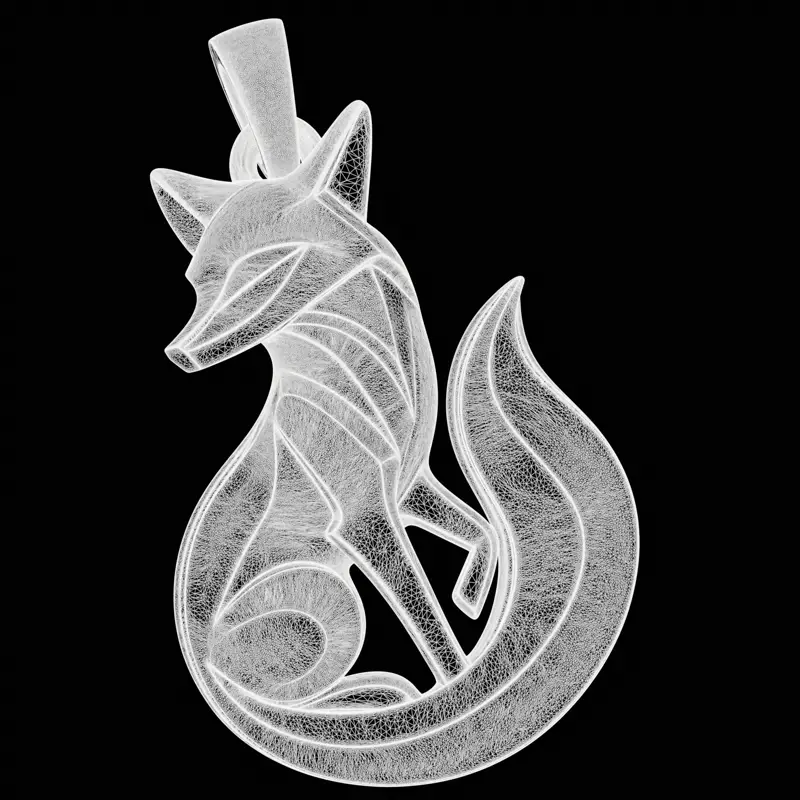 Elegante vossensieradenontwerp 3D-printmodel