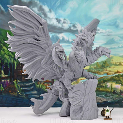 Modelo de impresión 3D del Dragón Reina Elemental STL