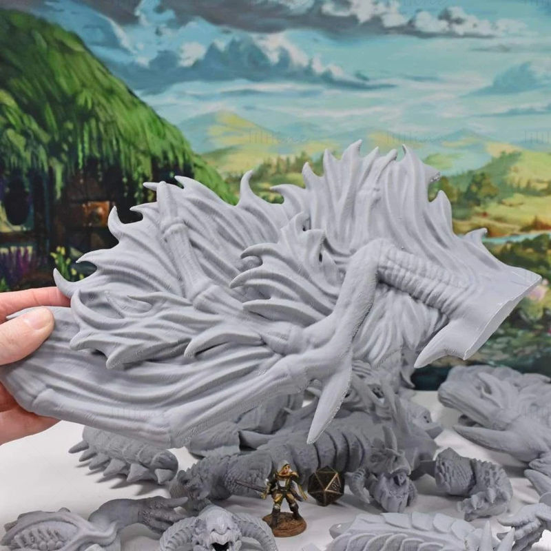 Модель 3D-печати Elemental Queen Dragon STL