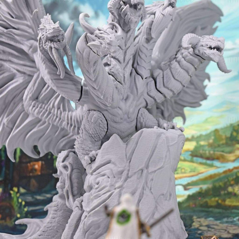 Modelo de impresión 3D del Dragón Reina Elemental STL