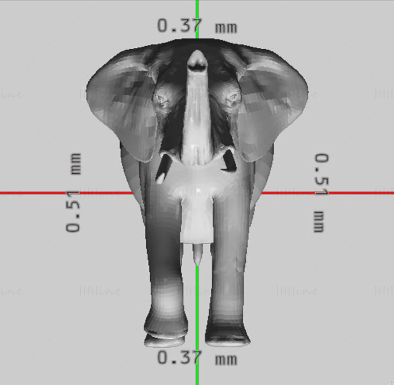 Elephant Animal 3D Printing Model