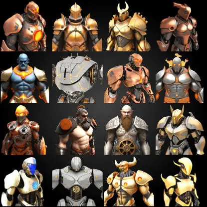 Elite Armored Warriors Collectie - Premium Fantasy Fighter 3D Print Model Pack