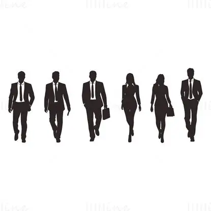 Elite Men and Women People silhouette vector