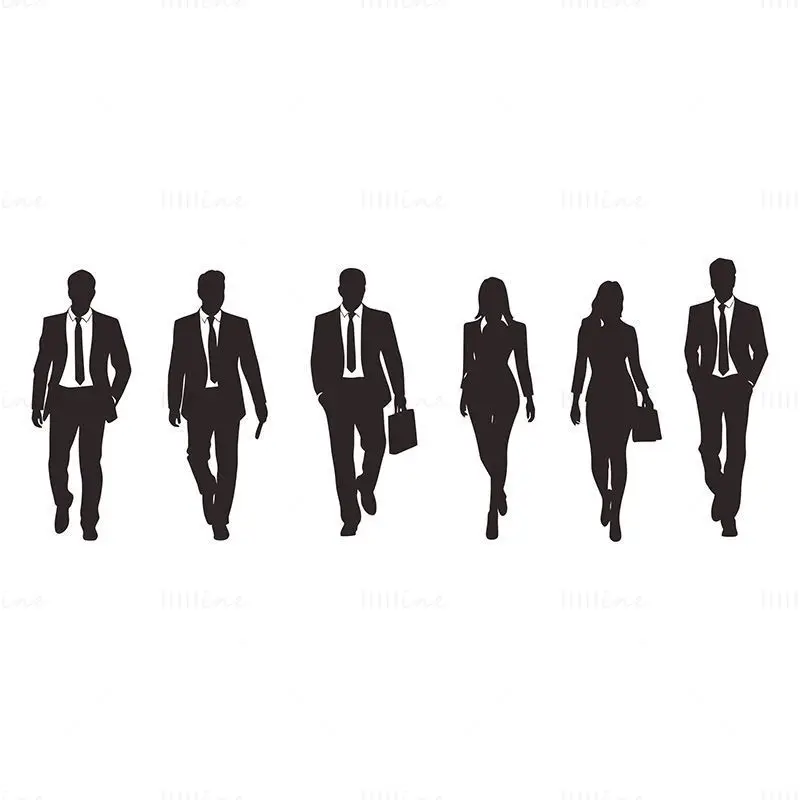 Elite Mannen en Vrouwen Mensen silhouet vector