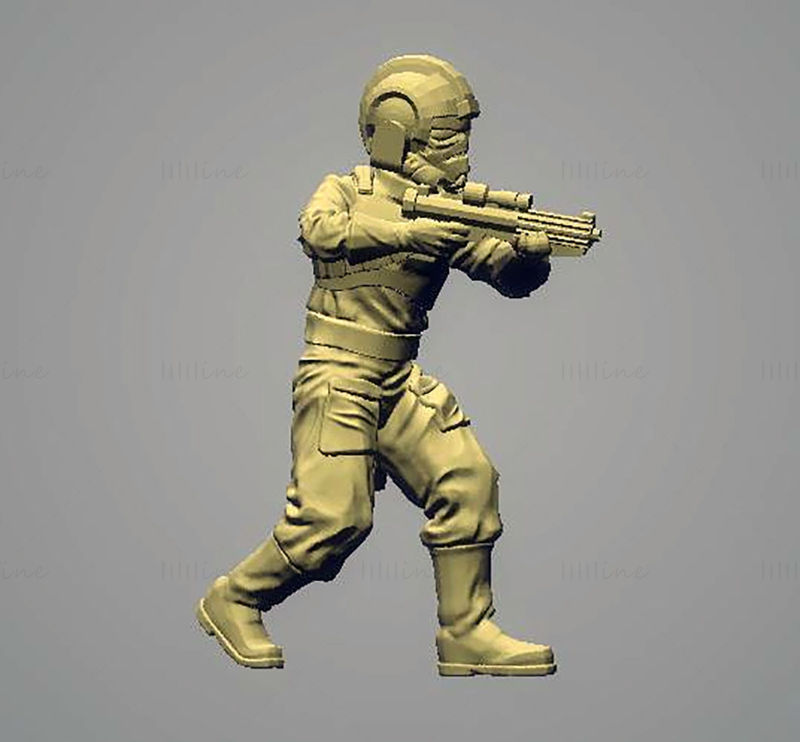 Ember Squad with Helmet 3D Printing Model STL