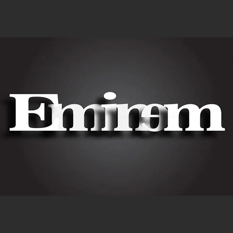 Letras de texto negras de Eminem en formato vectorial