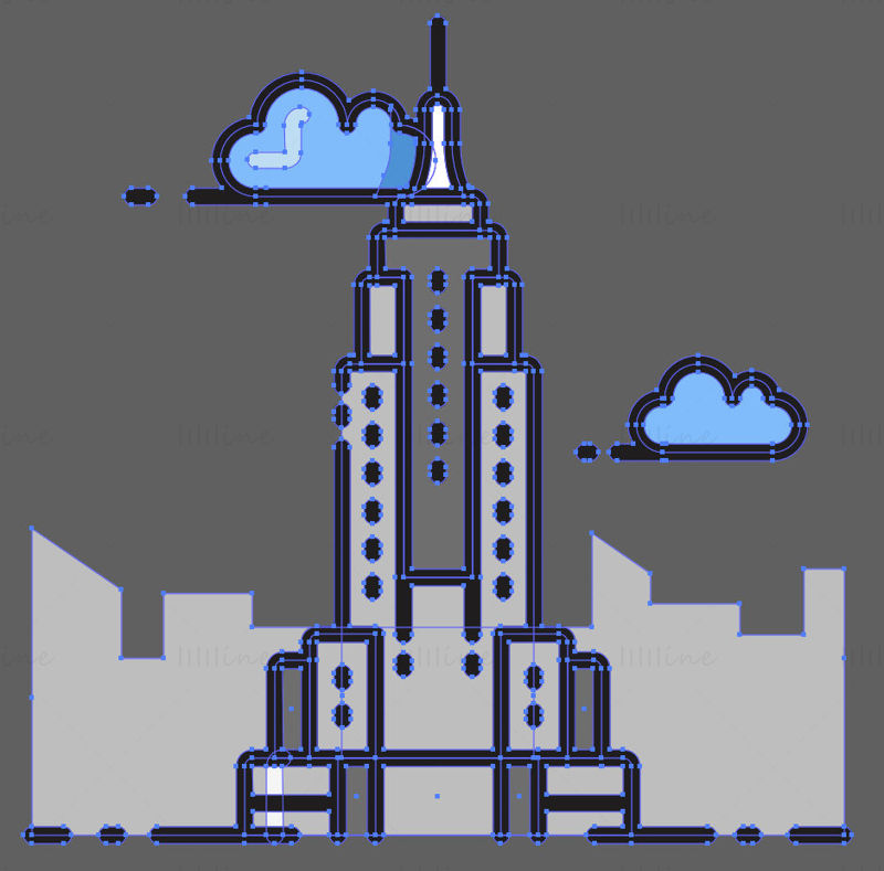 Empire State Building vector illustration