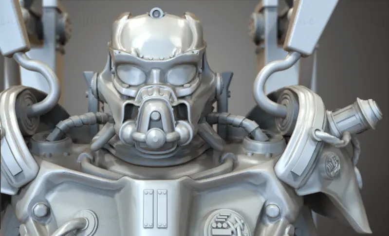 Enclave Armor Fallout 4 Robot Figuries 3D nyomtatási modell STL fájl