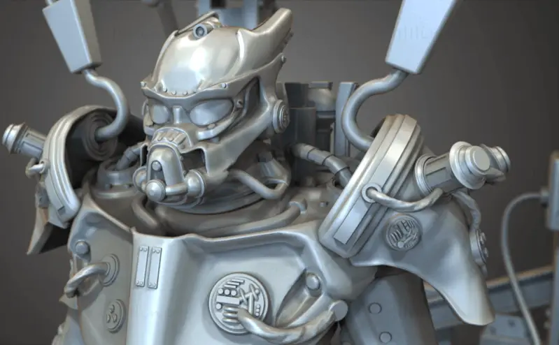 Enclave Armor Fallout 4 Robot Figuries 3D nyomtatási modell STL fájl