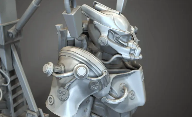 Enclave Armor Fallout 4 Robot Figuries 3D nyomtatási modell STL fájl