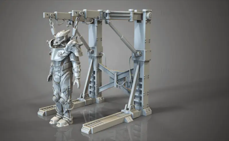 Enclave Armor Fallout 4 Robot Figuries 3D nyomtatási modell STL fájl