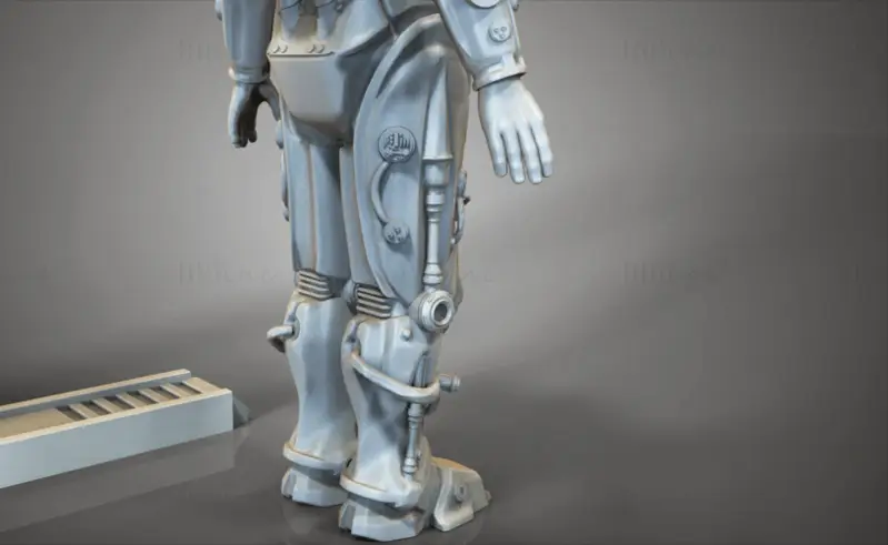 Enclave Armor Fallout 4 Robot Figuries 3D nyomtatási modell STL fájl