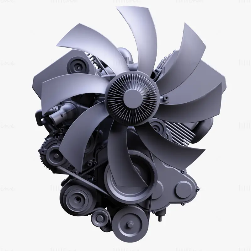 Engine High Detail 3D Model