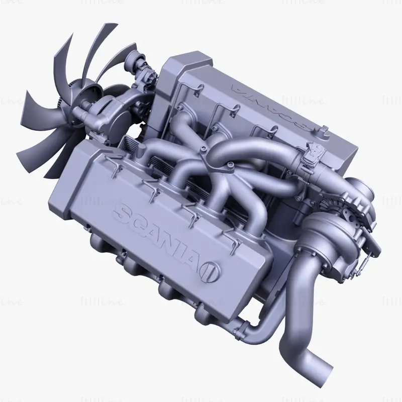 Engine High Detail 3D Model