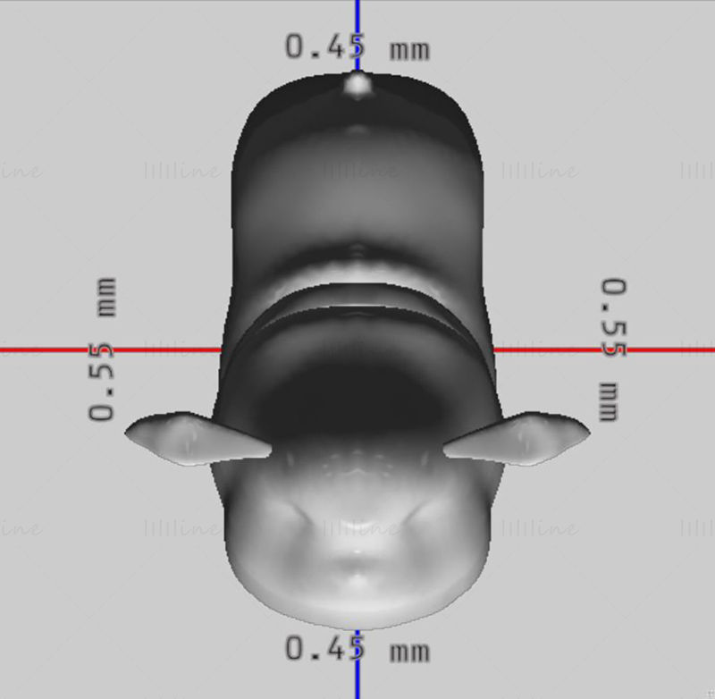 3D-Druckmodell einer englischen Bulldogge