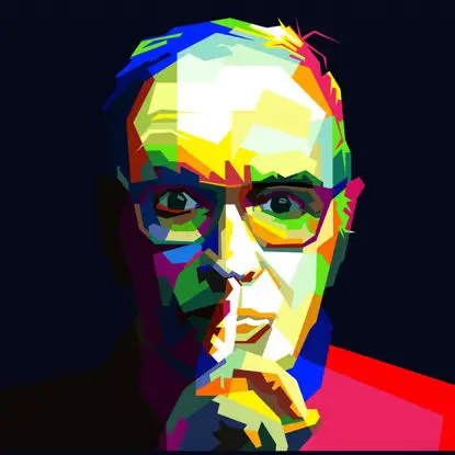 Ennio Morricone İtalyan Besteci Pop Art WPAP Vektör