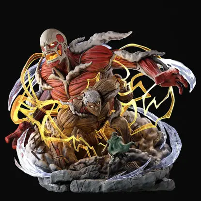 Eren, Armored Titan and Colossal Titan 3D Print Model STL Files