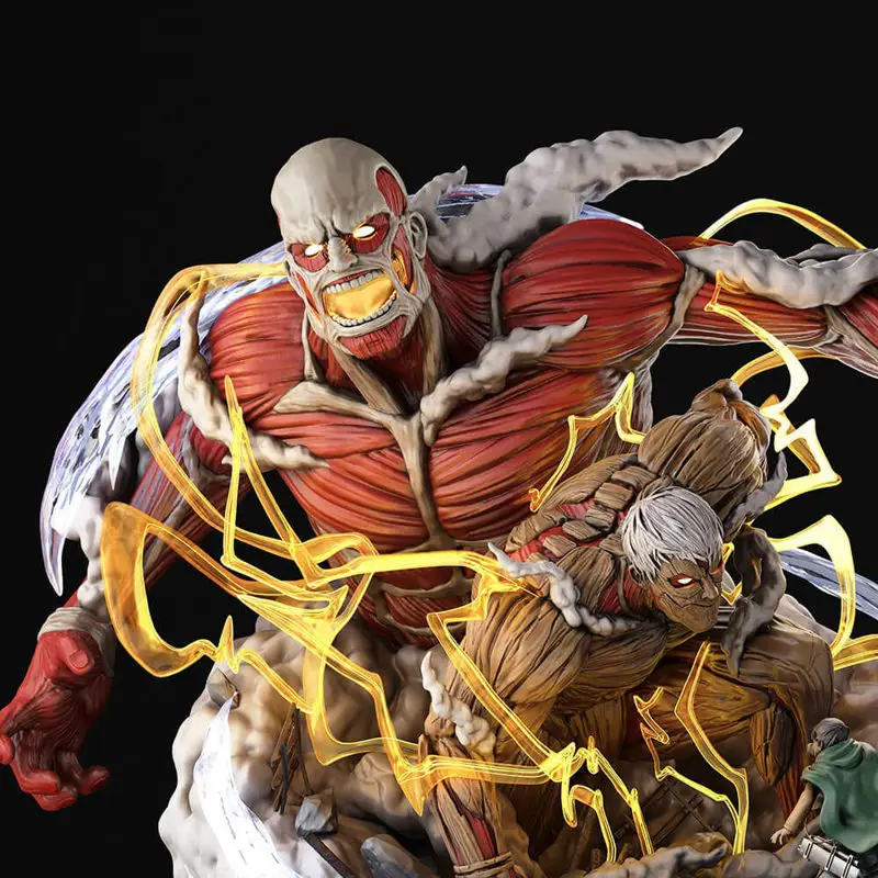 Eren, pansret titan og kolossal titan 3D-utskriftsmodell STL-filer