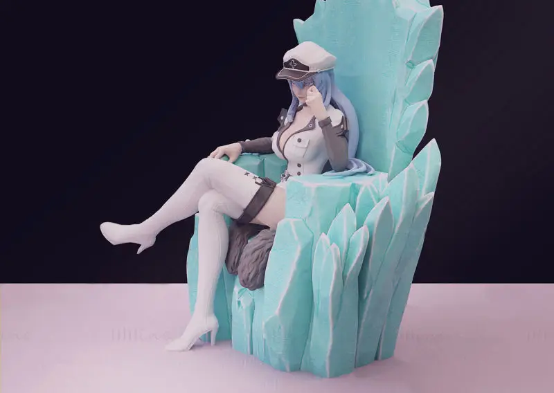 Esdeath - Akame Ga Kill 3D model, pripravljen za tiskanje STL