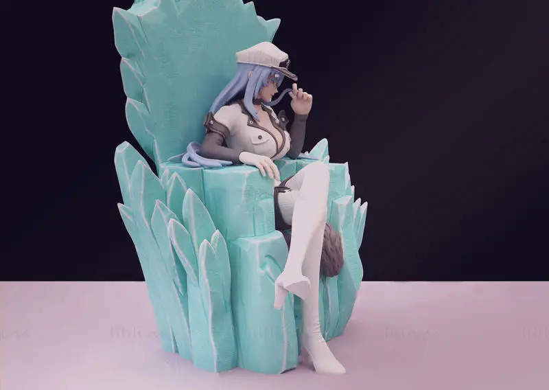 Esdeath - Akame Ga Kill 3D model, pripravljen za tiskanje STL