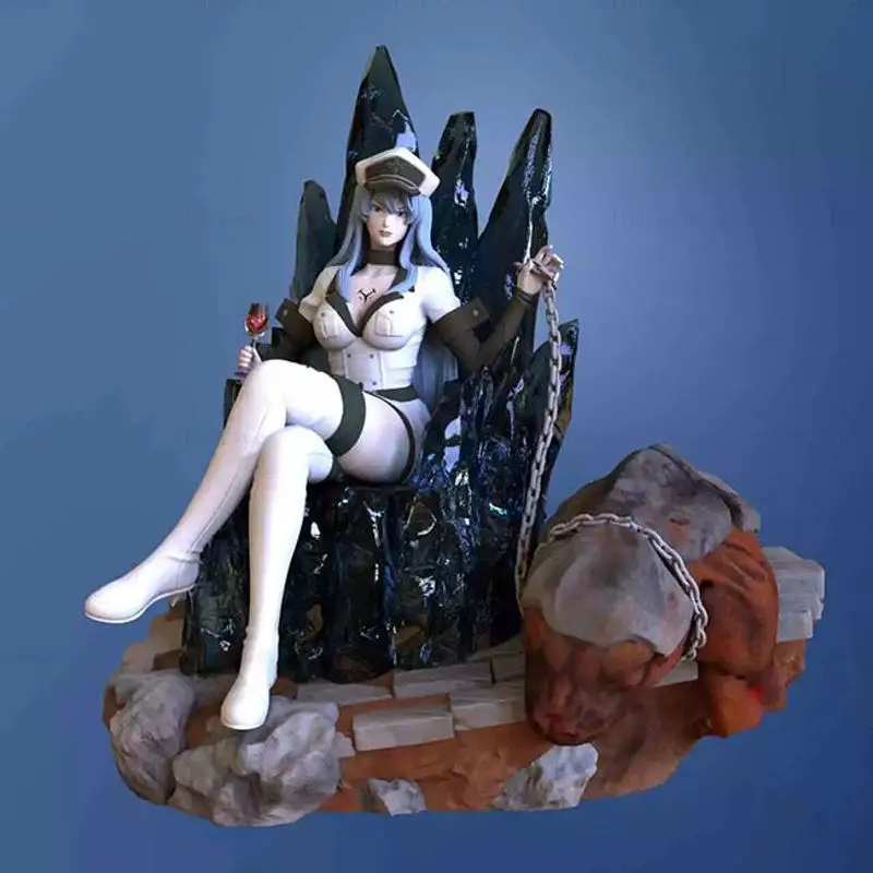 Esdeath Anime Girl Figurines Modelo de impressão 3D