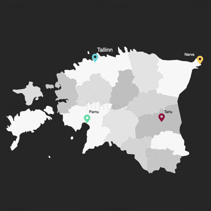 Estonia Infographics Map editable PPT & Keynote