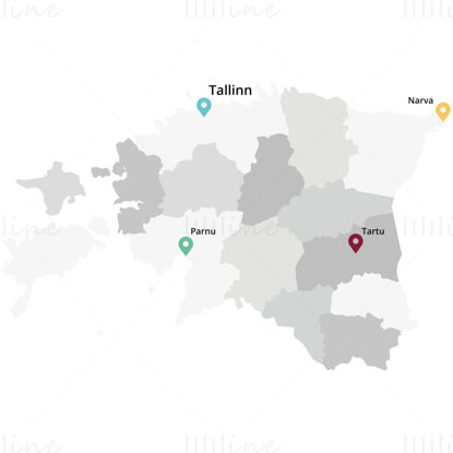 Estonia map vector