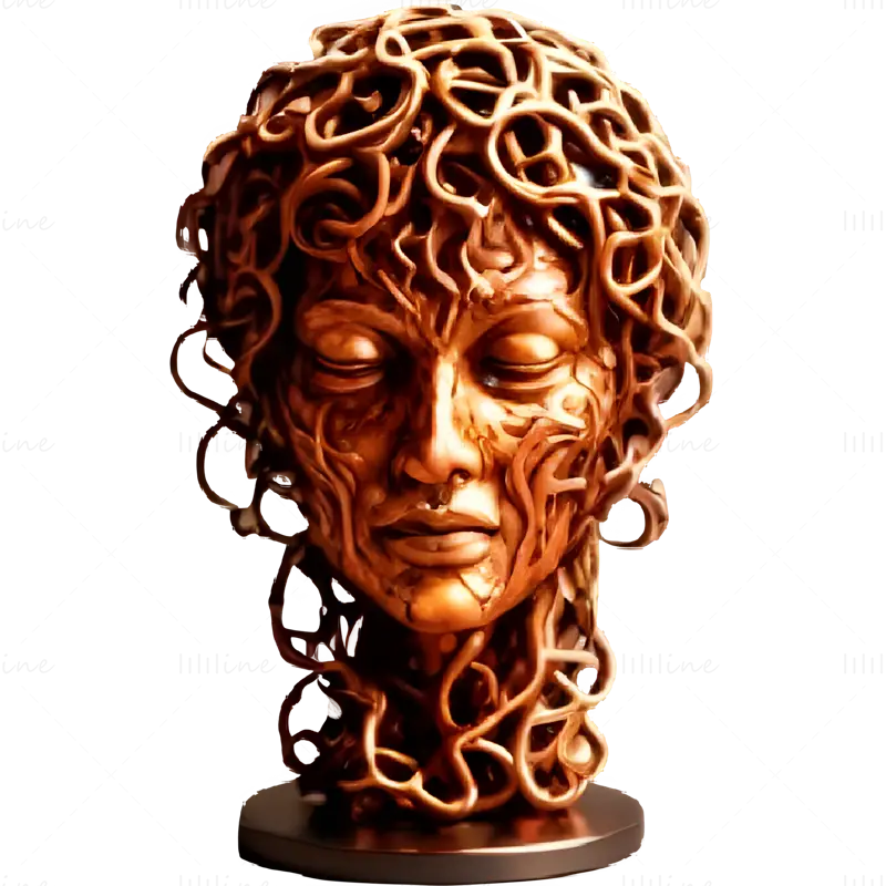 Ethereal Flame Bust 3D Print Model