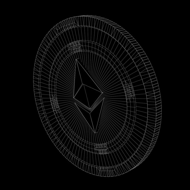 Ethereum Cryptocurrency Coin 3D-model