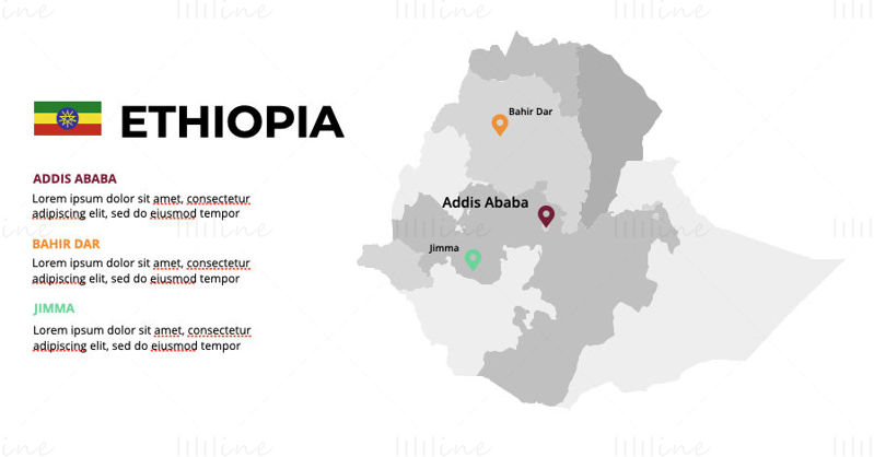 Ethiopia Infographics Map Editable PPT & Keynote