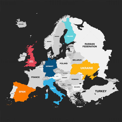 Europe Infographics Map editable PPT & Keynote