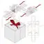 Exquisite gift box dieline vector