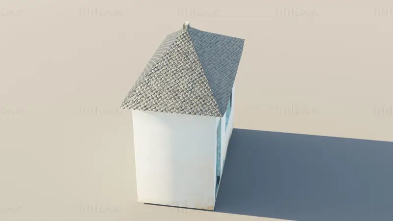 Exterior of an Abandoned House 3D Model