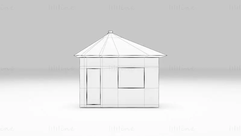 Exterior of an Abandoned House 3D Model