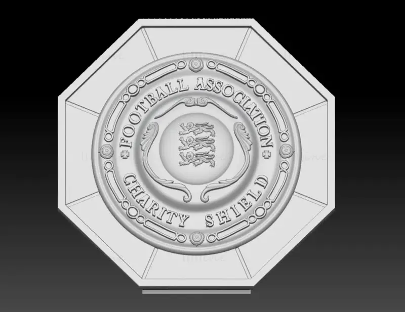 Arquivo stl do modelo de impressão 3D do FA Community Shield