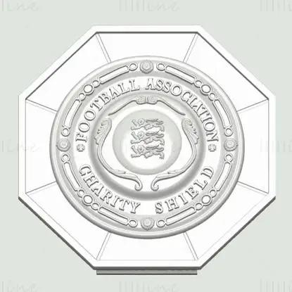 FA Community Shield 3D-afdrukmodel stl-bestand