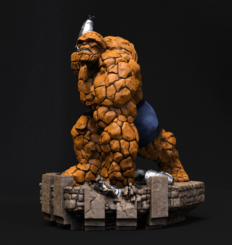 Fantastic 4 the Thing Statues 3D Model Ready to Print STL