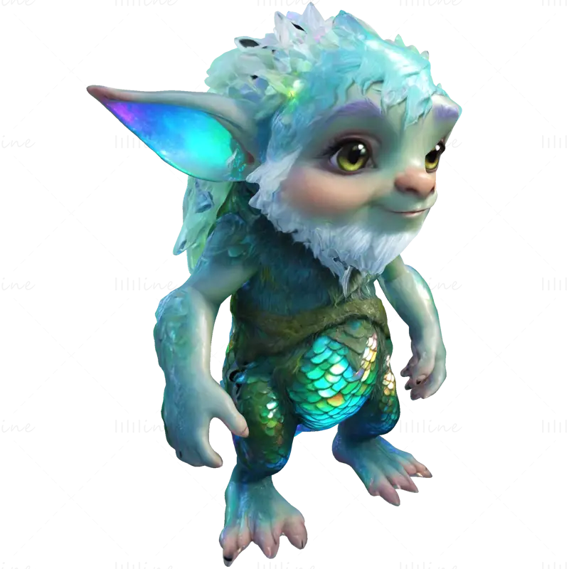 Fantasy Aqua Forest Sprite 3D Print Modell