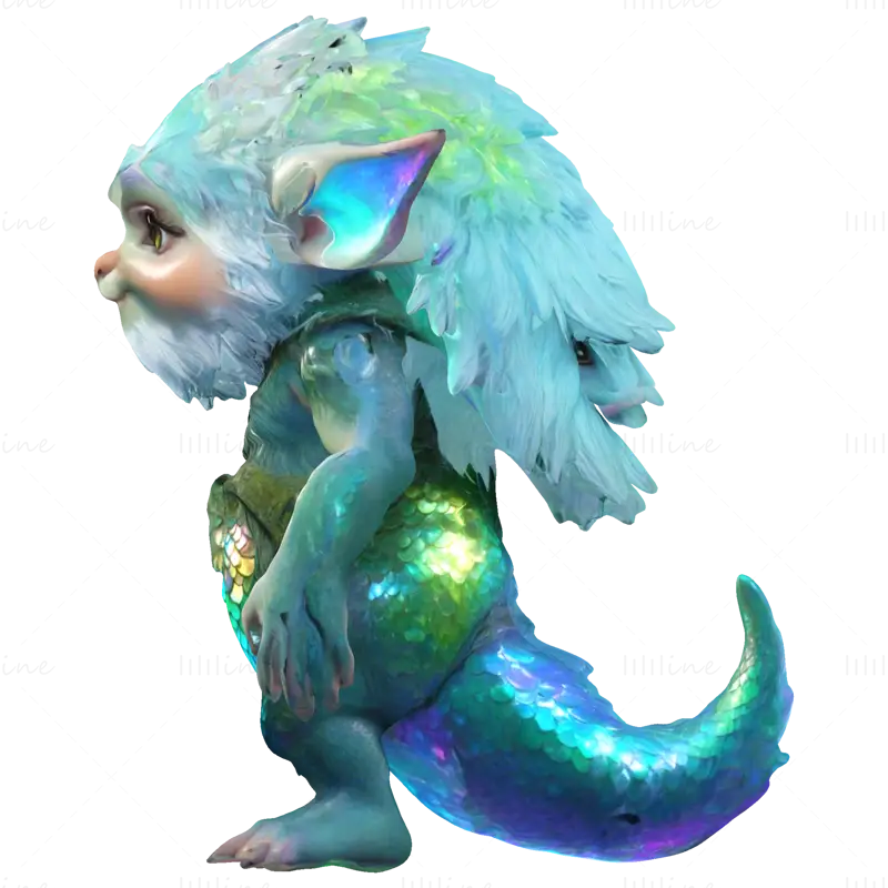 Fantasy Aqua Forest Sprite 3D Print Modell