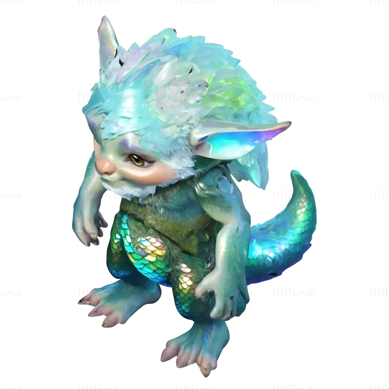 Fantasy Aqua Forest Sprite 3D Print Modell