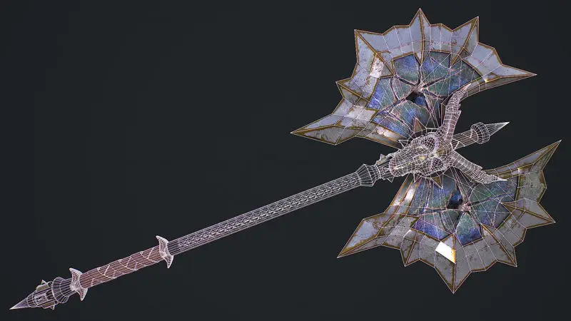 Fantasy Axe Unity, Unreal Engine 3D-Modell