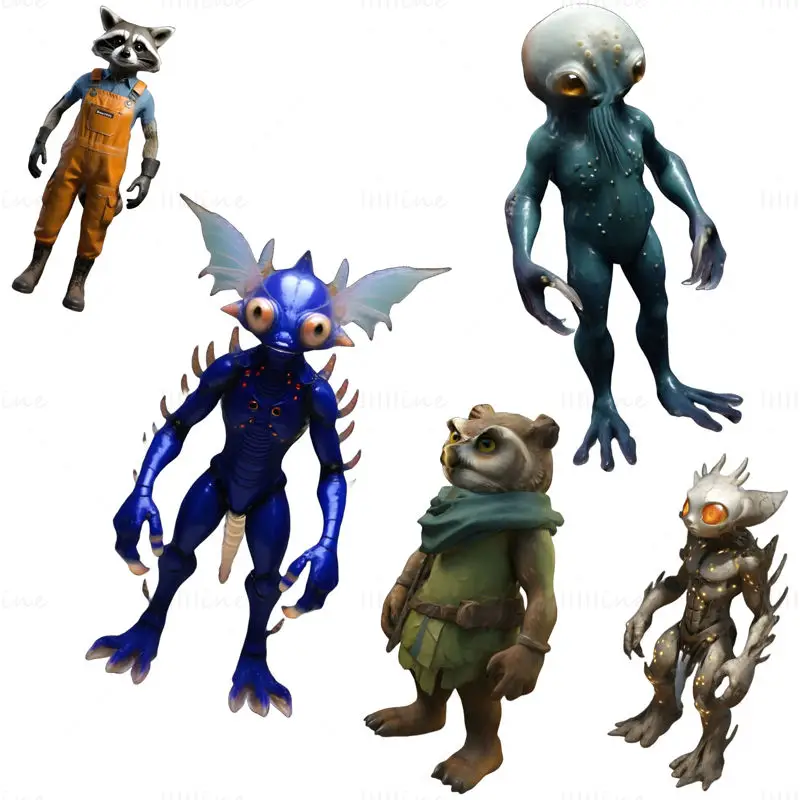 Fantasy Creature 3D Print Model Collection - Character Series