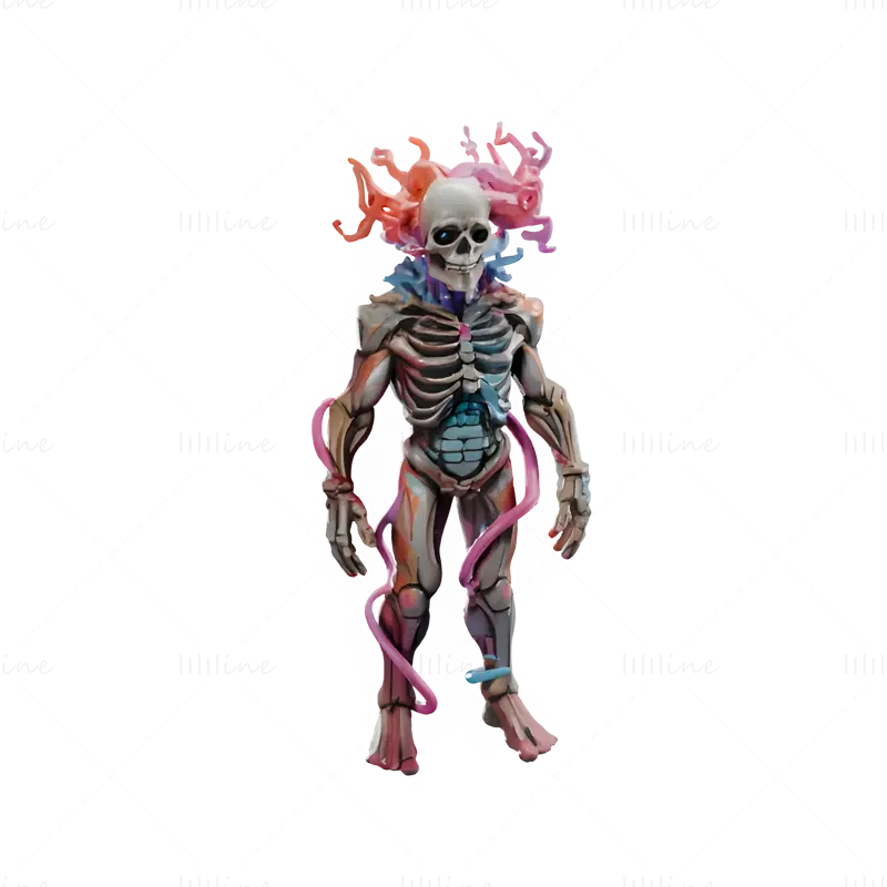 مجموعه موجودات فانتزی - Skeletal Warrior، Forest Imp و Mystical Skull Bust مدل چاپ سه بعدی