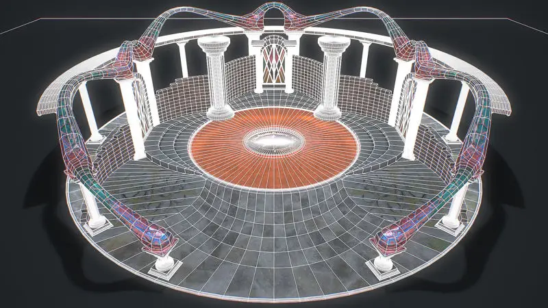 Fantasy fight arena 3d model