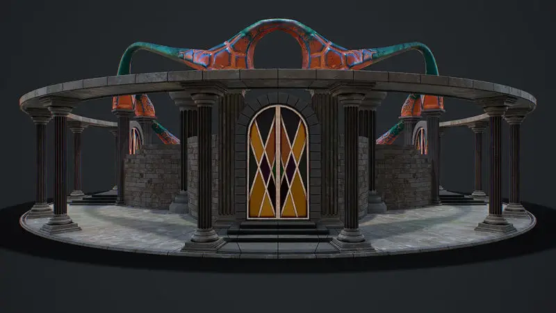 Fantasy fight arena 3d model