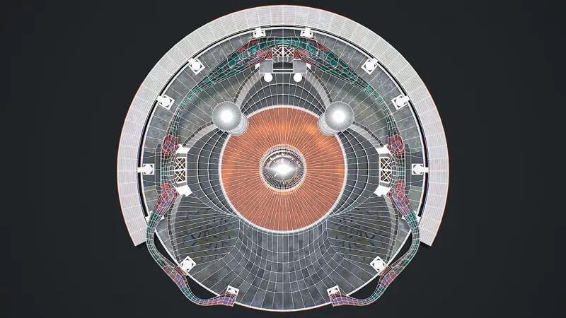 Modelo 3D de arena de lucha de fantasía